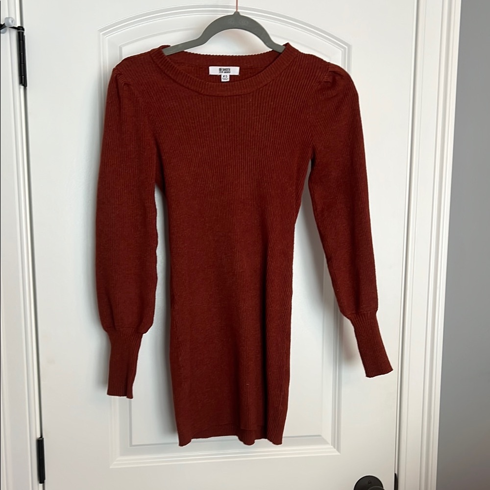 BB Dakota Rust Long Sleeve Knit Dress